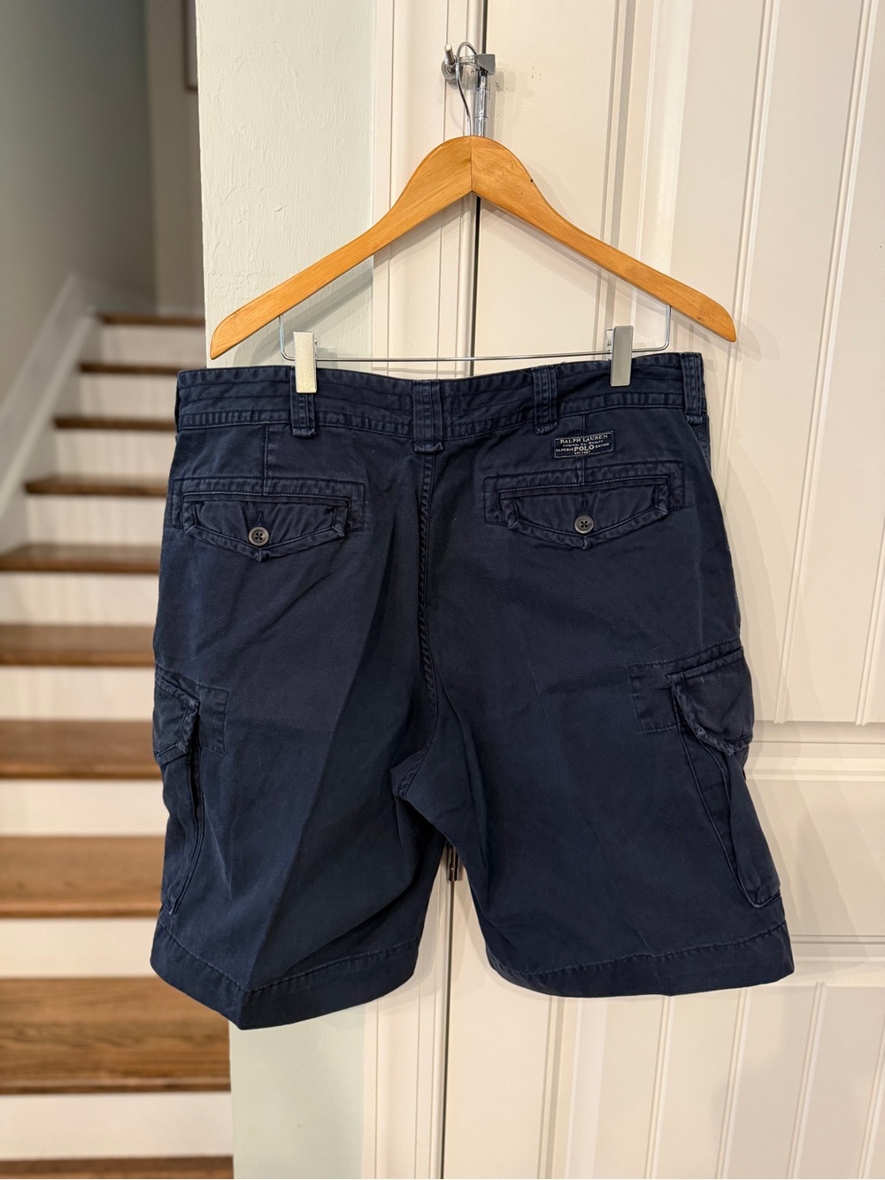 Polo Ralph Lauren Navy Cargo Shorts Men’s Size 38 Classic Fit Cotton Utility - Picture 4 of 6